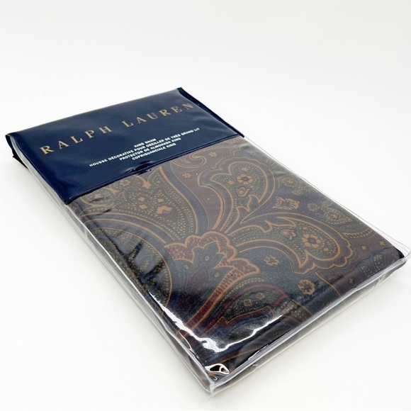 Ralph Lauren Frazier Paisley King Pillow Sham Olive Green Burgundy Blue New NWT - Picture 7 of 7